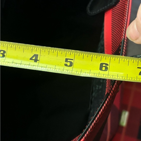 Kate spade red plaid large travel /gym 5 pc. Set tote over night set pristine - Picture 12 of 14